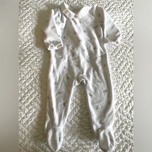 Jacadi baby boy size 6M velvet collared pajama